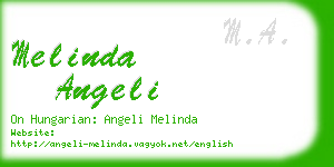 melinda angeli business card